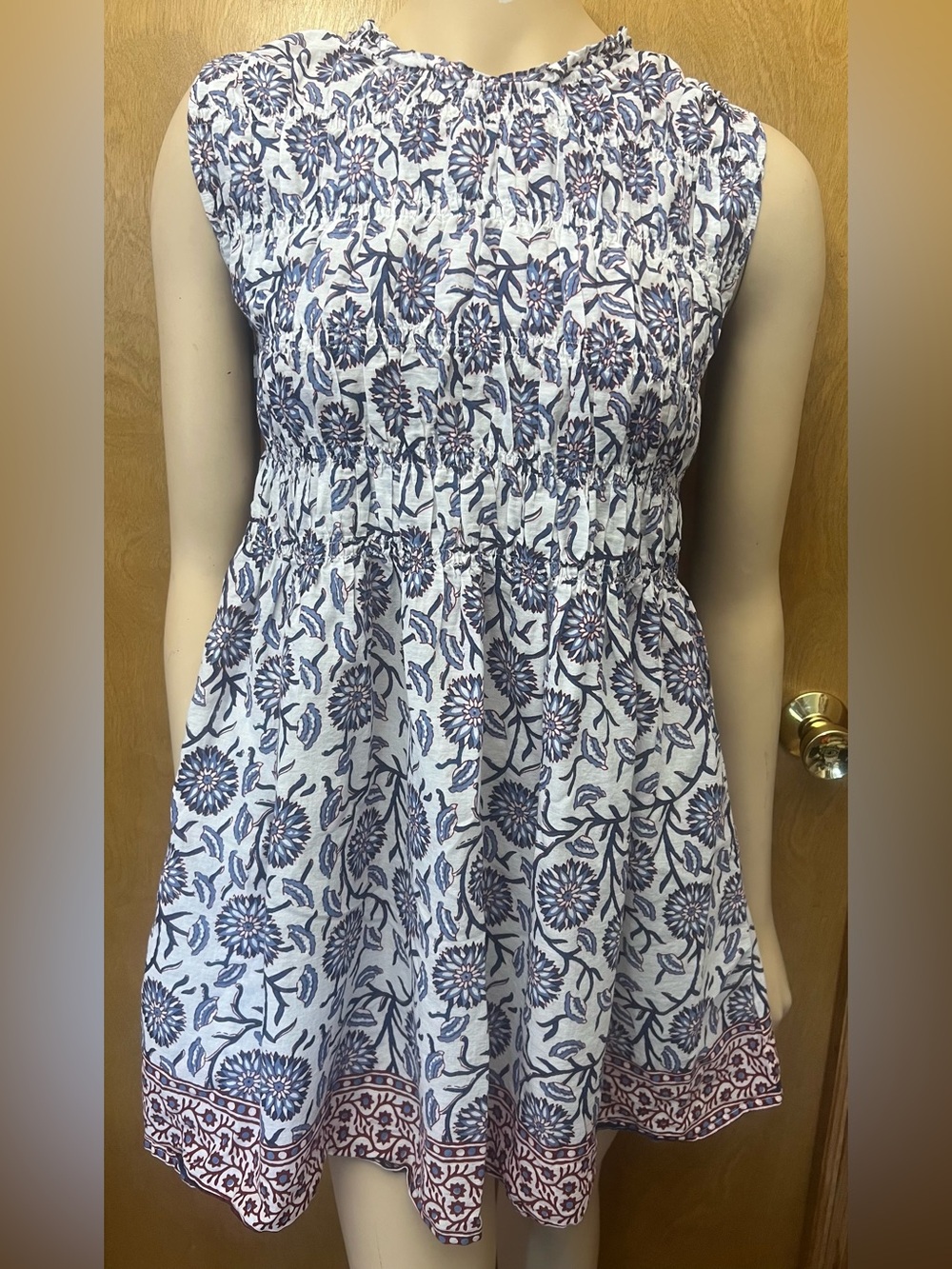 Velvet by Graham & Spencer "Marla" Block-Printed Cotton Dress, Like New - Picture 6 of 16